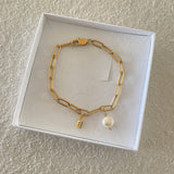 Lock & Pearl Bracelet